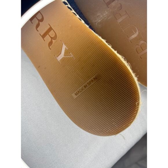 Burberry Navy Check Espadrilles Size 8.5/ 39 - Picture 8 of 9